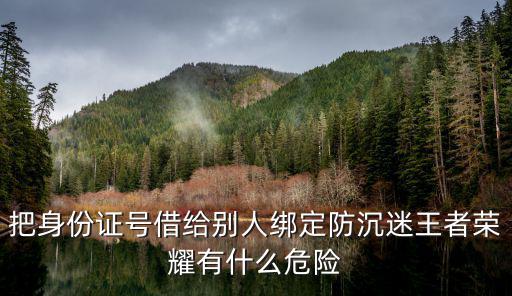 把身份证号借给别人绑定防沉迷王者荣耀有什么危险