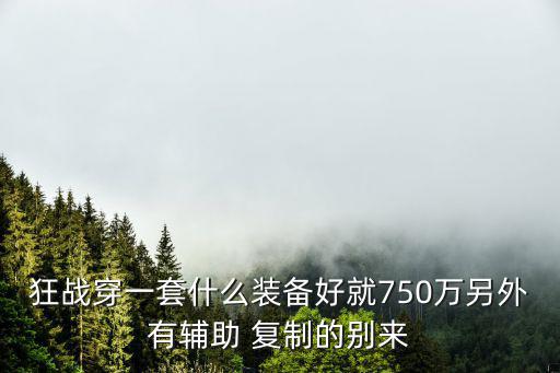 狂战穿一套什么装备好就750万另外有辅助 复制的别来