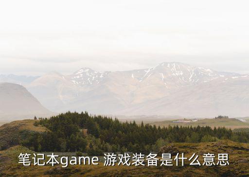 笔记本game 游戏装备是什么意思