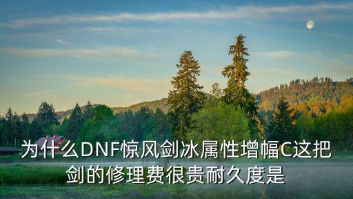 为什么dnf冰属性那么贵，DNF为什么我的冰属性光属性那些那么垃圾是装备问题吗