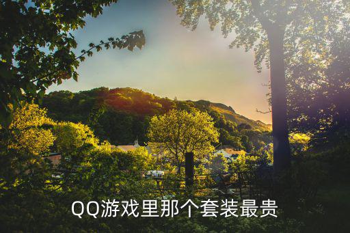 QQ游戏里那个套装最贵