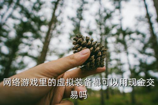 网络游戏里的虚拟装备都可以用现金交易吗