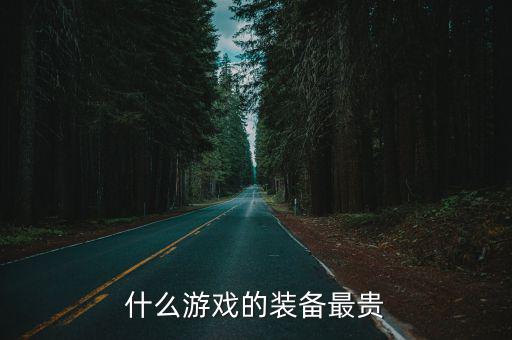 什么游戏的装备最贵