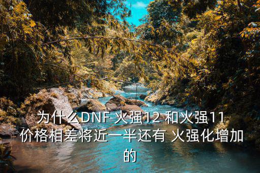 为什么DNF 火强12 和火强11 价格相差将近一半还有 火强化增加的