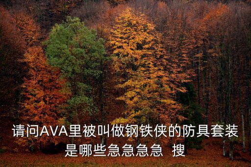 请问AVA里被叫做钢铁侠的防具套装是哪些急急急急  搜