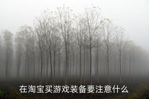 在淘宝买游戏装备要注意什么