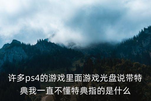 许多ps4的游戏里面游戏光盘说带特典我一直不懂特典指的是什么