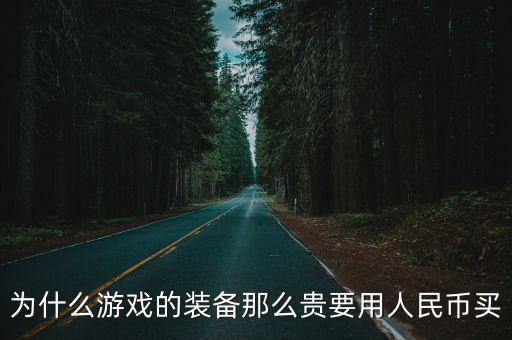 为什么游戏的装备那么贵要用人民币买