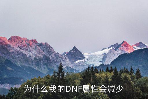 为什么我的DNF属性会减少