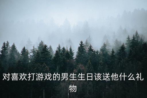 对喜欢打游戏的男生生日该送他什么礼物