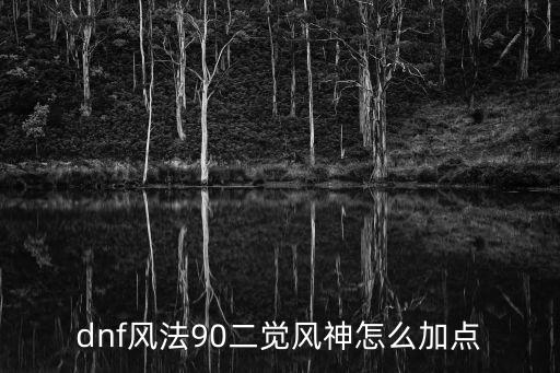 dnf风法90二觉风神怎么加点