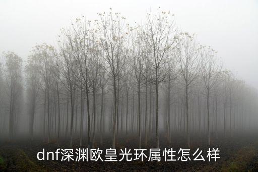 dnf深渊欧皇光环属性怎么样