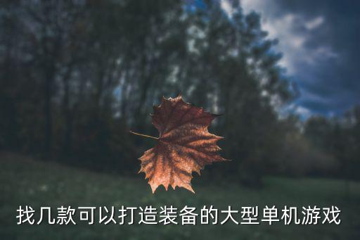 什么网络游戏装备是打造的，什么网游的装备主要是靠玩家制作的