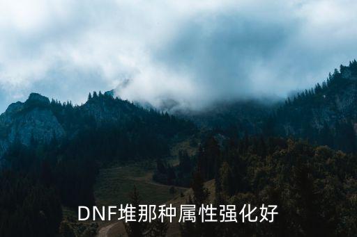 DNF堆那种属性强化好