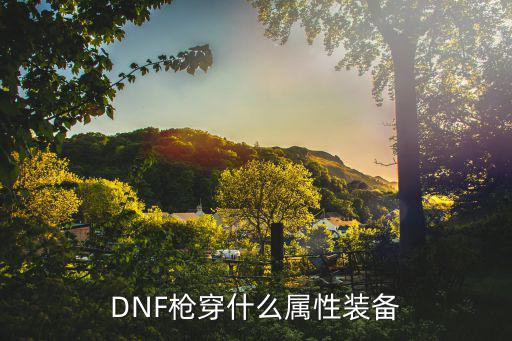 DNF枪穿什么属性装备