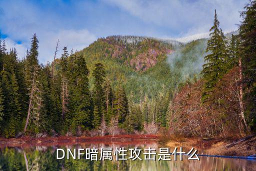 dnf什么怪是暗属性攻击，DNF中暗属性攻击什么意思