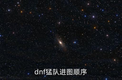 dnf猛队进图顺序