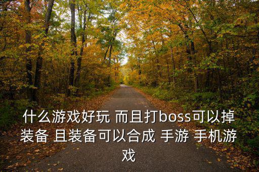 什么游戏好玩 而且打boss可以掉装备 且装备可以合成 手游 手机游戏