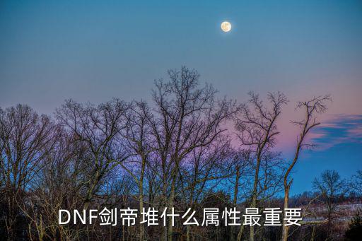 DNF剑帝堆什么属性最重要