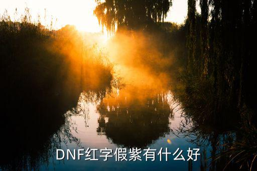 DNF红字假紫有什么好