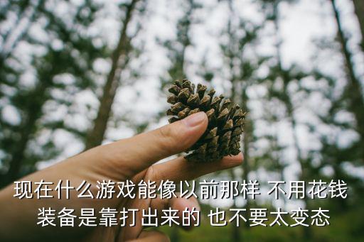 现在什么游戏能像以前那样 不用花钱 装备是靠打出来的 也不要太变态