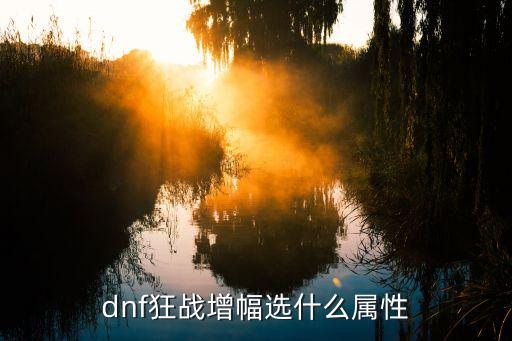 dnf狂战副什么属性，dnf狂战增幅选什么属性