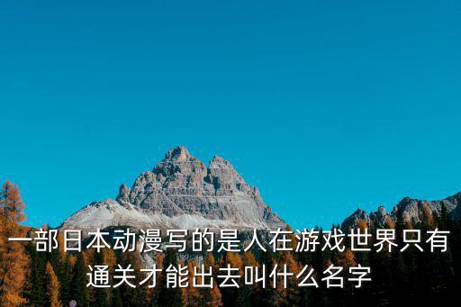 一部日本动漫写的是人在游戏世界只有通关才能出去叫什么名字