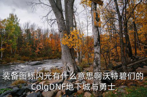 装备图标闪光有什么意思啊沃特碧们的ColgDNF地下城与勇士