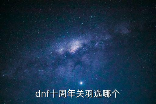 dnf十周年关羽选哪个