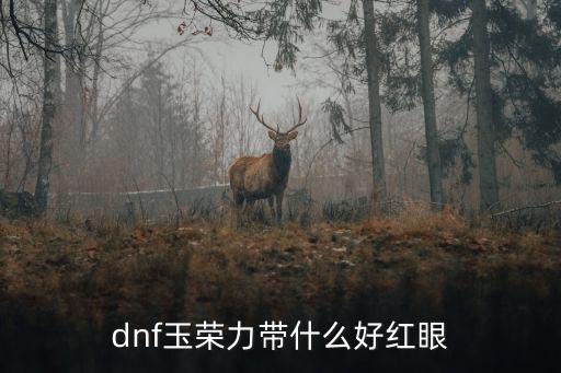 dnf玉荣力带什么好红眼