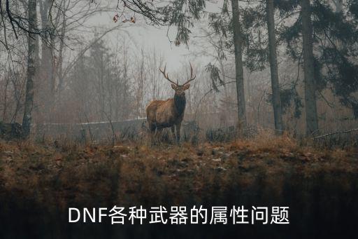 dnf什么武器属性，DNF武器到底附魔什么属性好