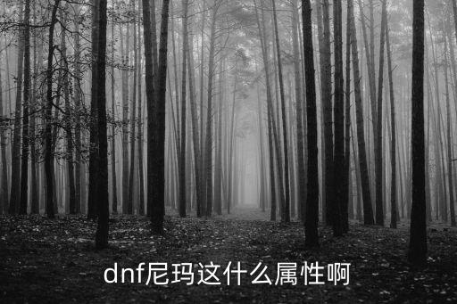 dnf尼玛这什么属性啊