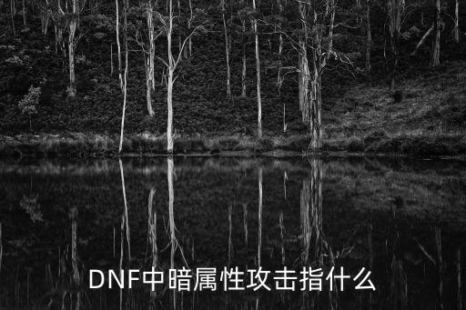 DNF中暗属性攻击指什么