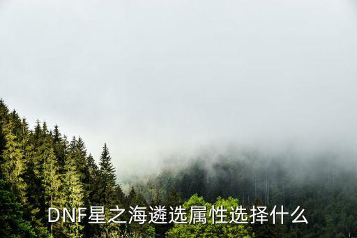 DNF星之海遴选属性选择什么