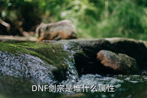 dnf剑宗切什么属性，DNF剑宗是堆什么属性