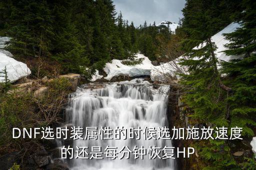 DNF选时装属性的时候选加施放速度的还是每分钟恢复HP