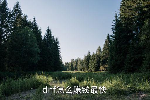 dnf怎么赚钱最快