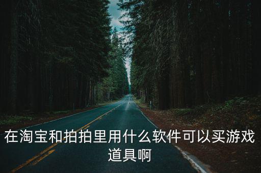 在淘宝和拍拍里用什么软件可以买游戏道具啊