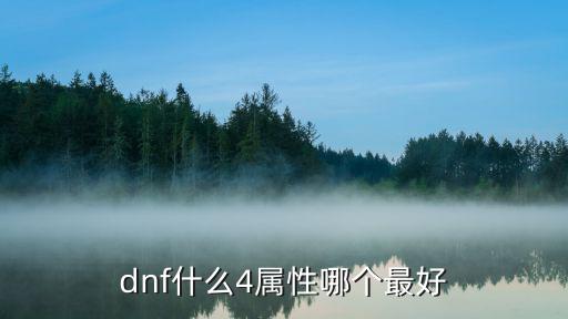 dnf什么4属性哪个最好