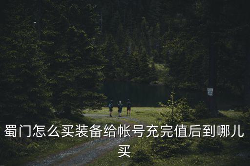 蜀门怎么买装备给帐号充完值后到哪儿买