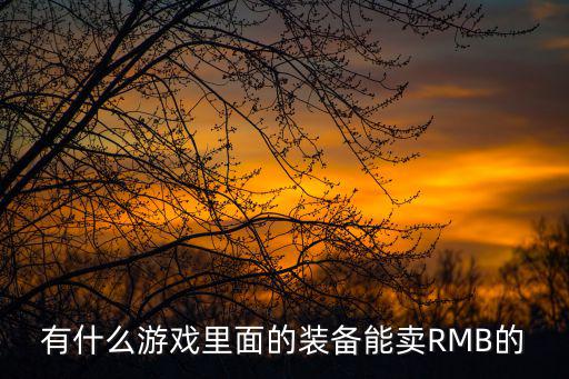 有什么游戏里面的装备能卖RMB的