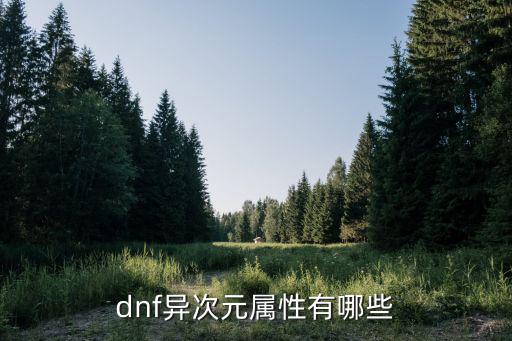 dnf什么异次元属性好，dnf异次元属性有哪些