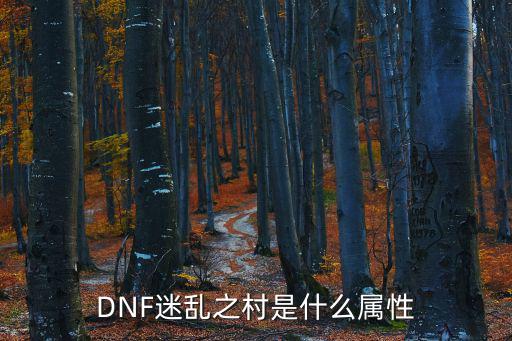 DNF迷乱之村是什么属性