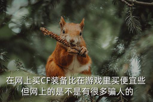 在网上买CF装备比在游戏里买便宜些 但网上的是不是有很多骗人的