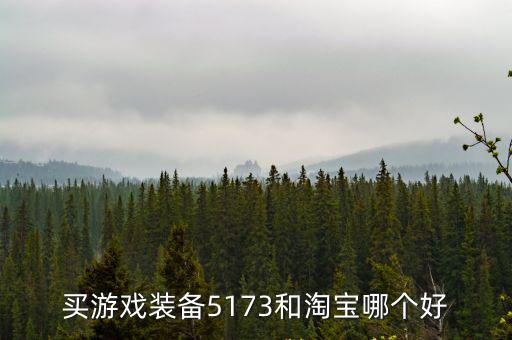 买游戏装备5173和淘宝哪个好