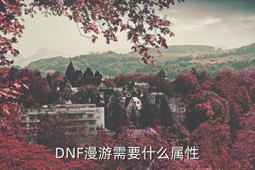 DNF漫游需要什么属性