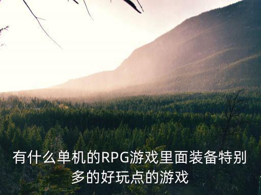 有什么单机的RPG游戏里面装备特别多的好玩点的游戏