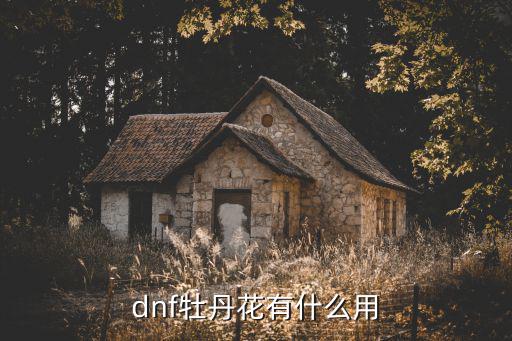 dnf牡丹花有什么用