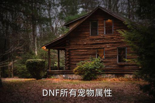 DNF所有宠物属性