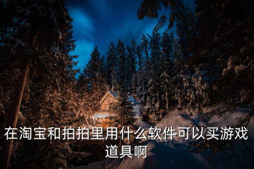 在淘宝和拍拍里用什么软件可以买游戏道具啊